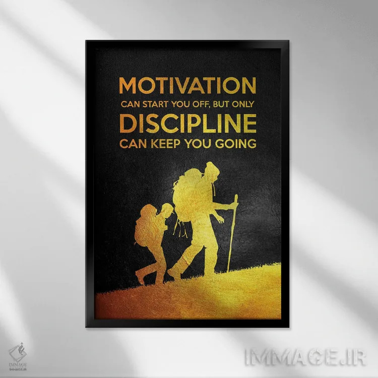 تابلو انگیزه و نظم اثر آدریان بالدُوینو - نمای قابدار مشکی