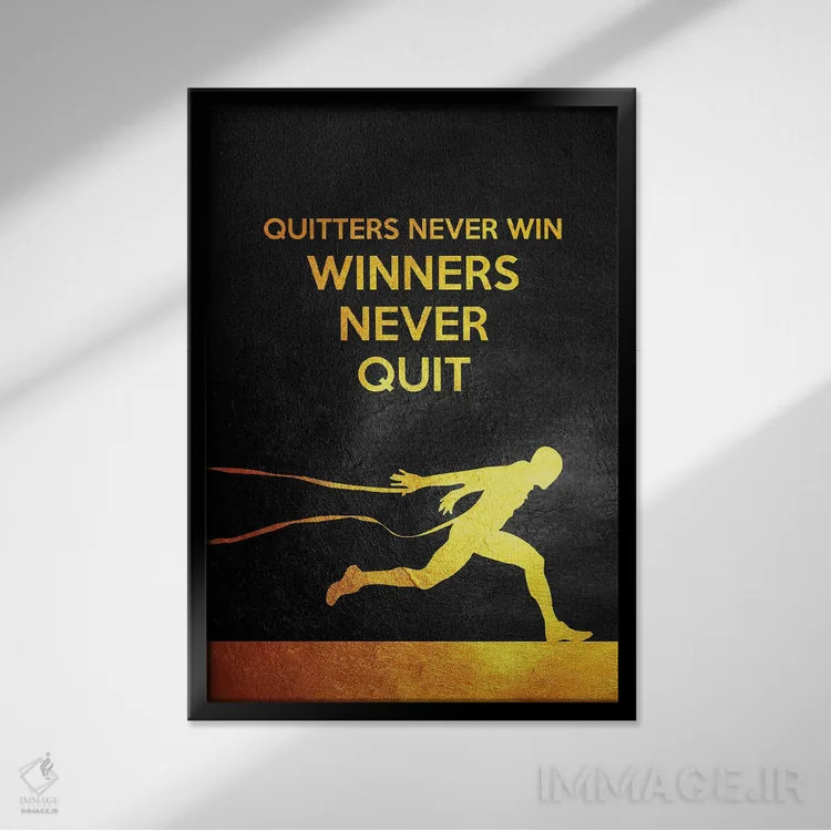 تابلو برندگان هرگز تسلیم نمیشوند اثر آدریان بالدُوینو - نمای قابدار مشکی