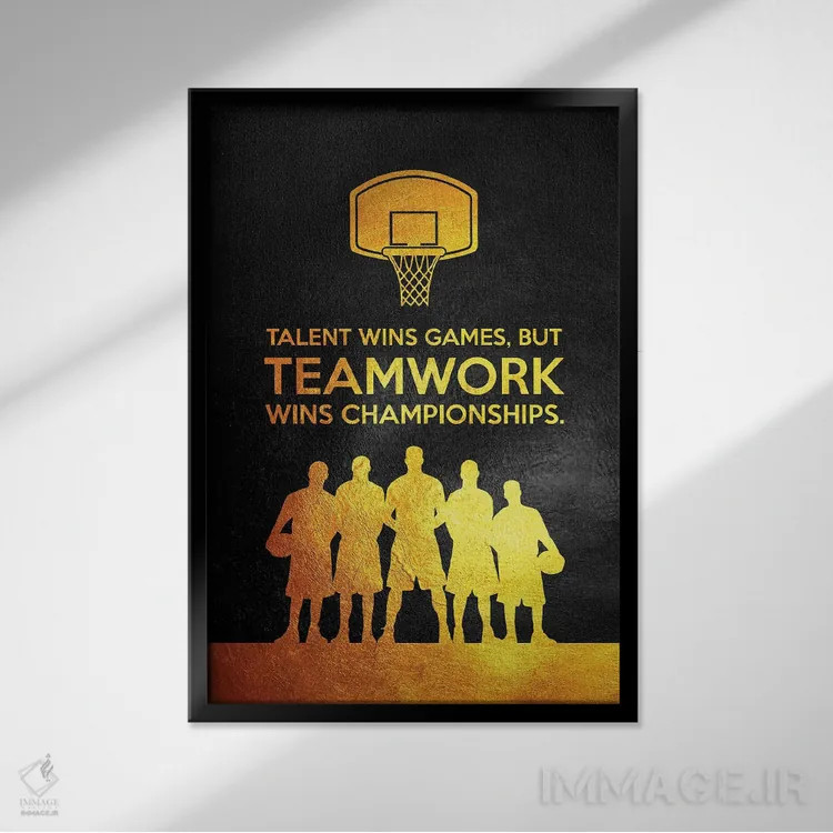 تابلو کار گروهی قهرمانی میآورد اثر آدریان بالدُوینو - نمای قابدار مشکی