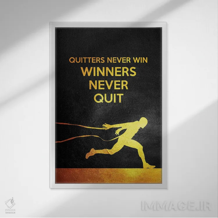 تابلو برندگان هرگز تسلیم نمیشوند اثر آدریان بالدُوینو - نمای قابدار سفید