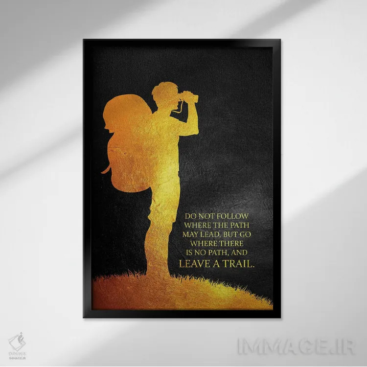 تابلو ردی به جا بگذار اثر آدریان بالدُوینو - نمای قابدار مشکی