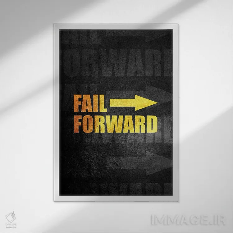 تابلو شکست رو به جلو اثر آدریان بالدُوینو - نمای قابدار سفید