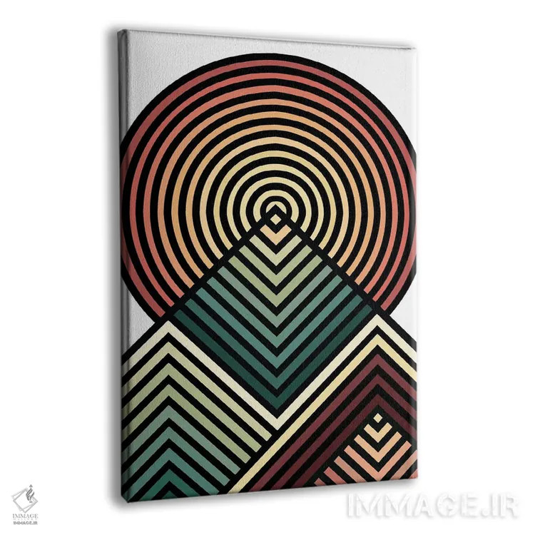 تابلو کوههای سبز اثر اندرو ام بارلو - نمای پرسپکتیو محصول