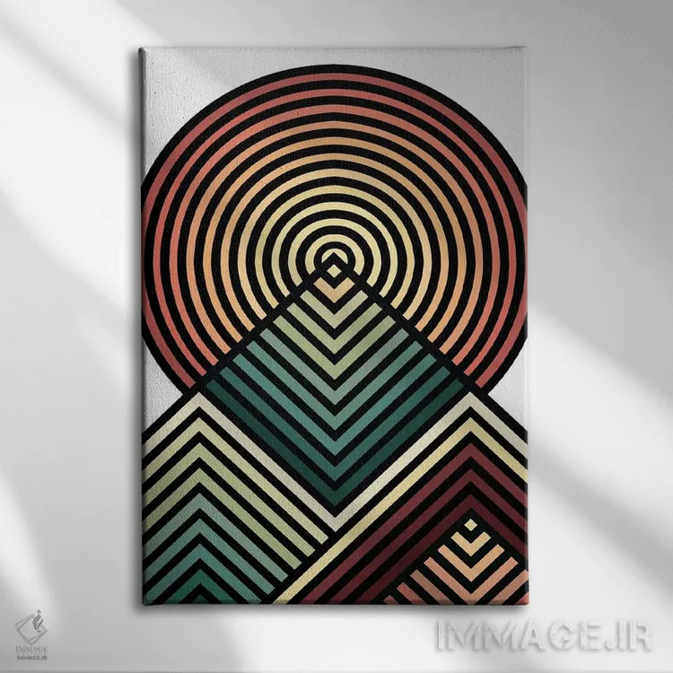 تابلو کوههای سبز اثر اندرو ام بارلو - نمای روبهرو روی دیوار