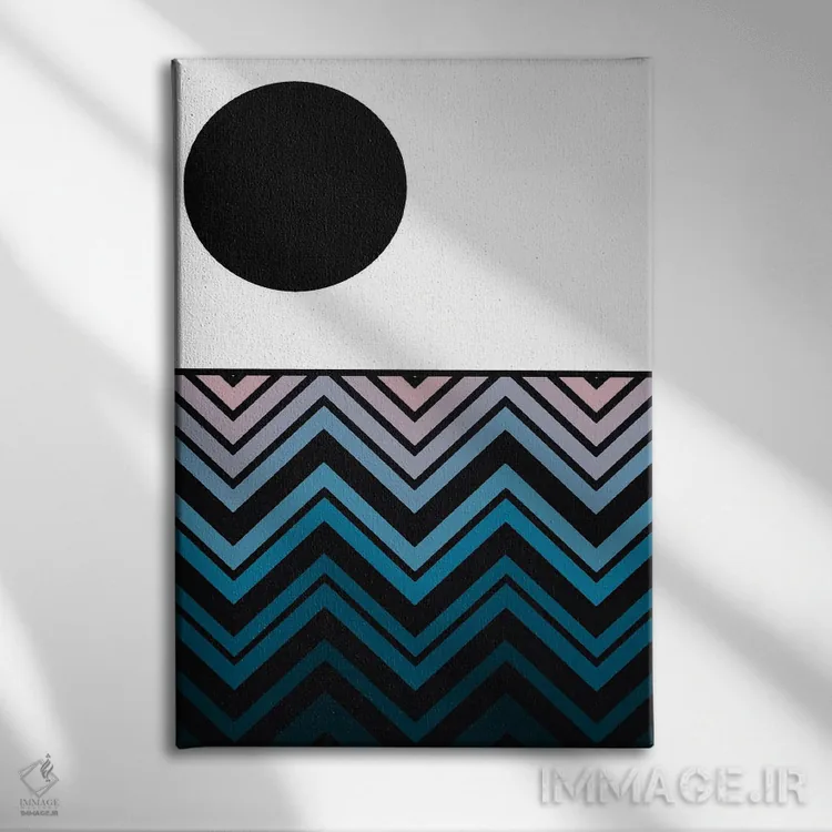 تابلو دریاهای طوفانی اثر اندرو ام بارلو - نمای روبهرو روی دیوار