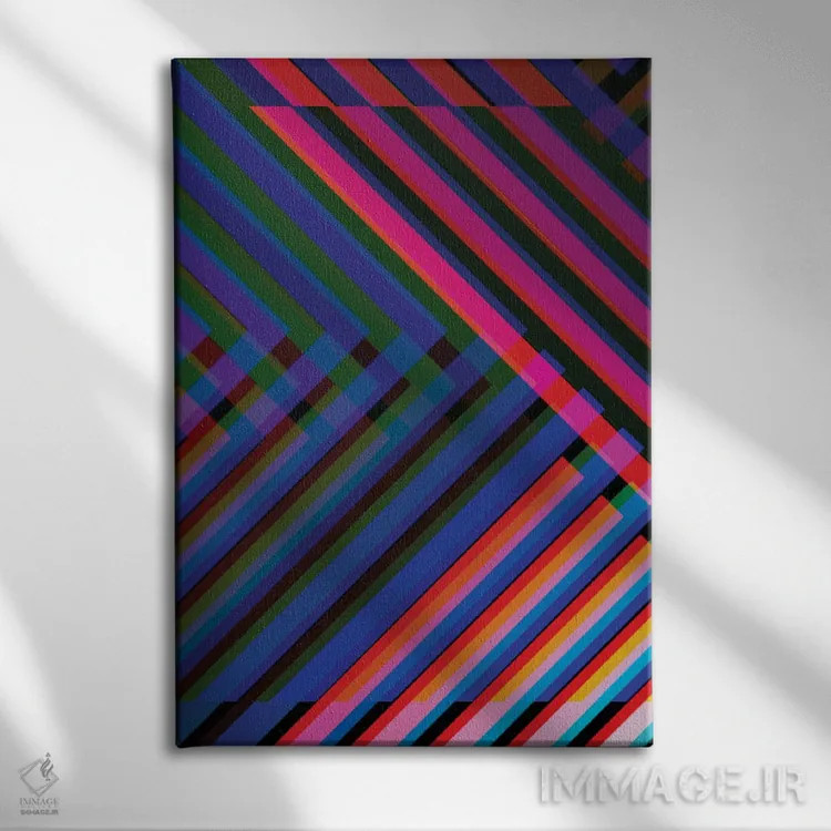 تابلو تار نئونی ۱ اثر اندرو ام بارلو - نمای روبهرو روی دیوار