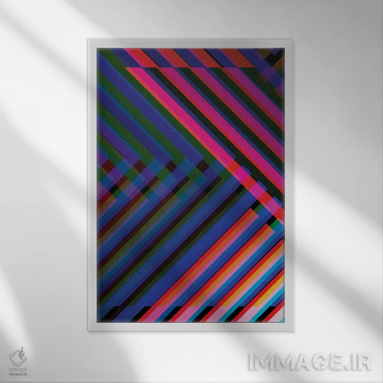 تابلو تار نئونی ۱ اثر اندرو ام بارلو - نمای قابدار سفید