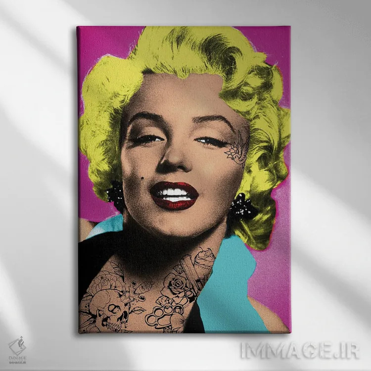 تابلو مرلین تتو شده اثر اندرو ام بارلو - نمای روبهرو روی دیوار