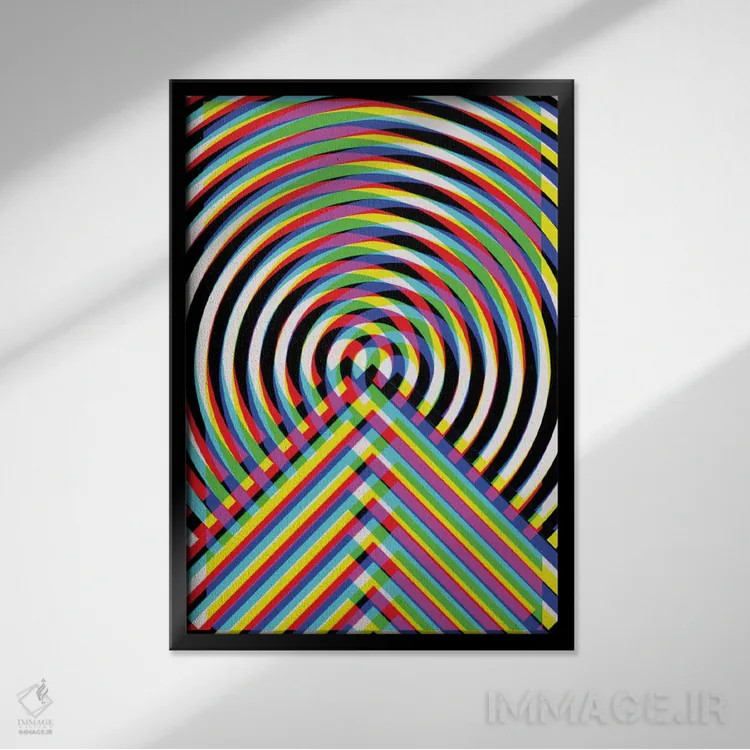 تابلو تار سیاه و سفید ۱ اثر اندرو ام بارلو - نمای قابدار مشکی