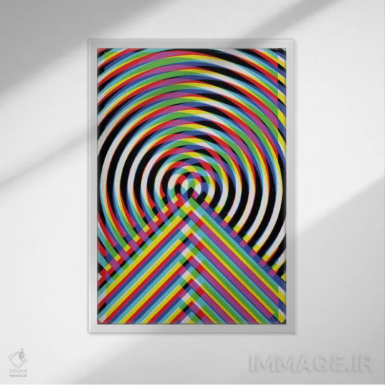 تابلو تار سیاه و سفید ۱ اثر اندرو ام بارلو - نمای قابدار سفید