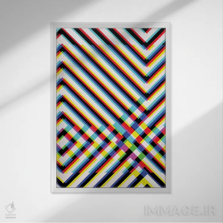 تابلو تار سیاه و سفید ۲ اثر اندرو ام بارلو - نمای قابدار سفید