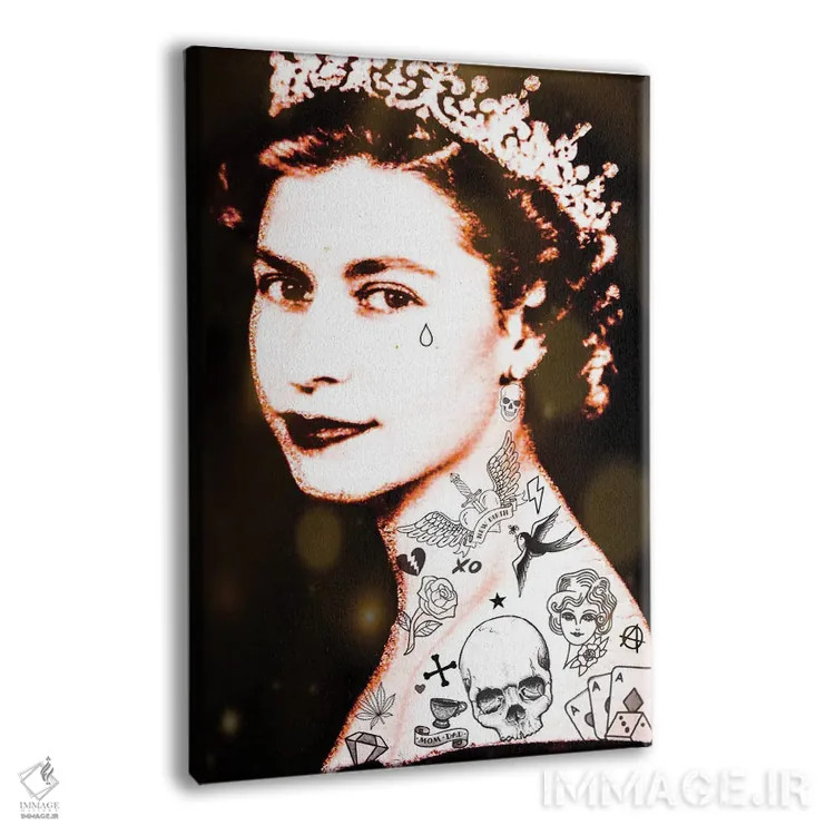 تابلو لیزی تتو شده اثر اندرو ام بارلو - نمای پرسپکتیو محصول