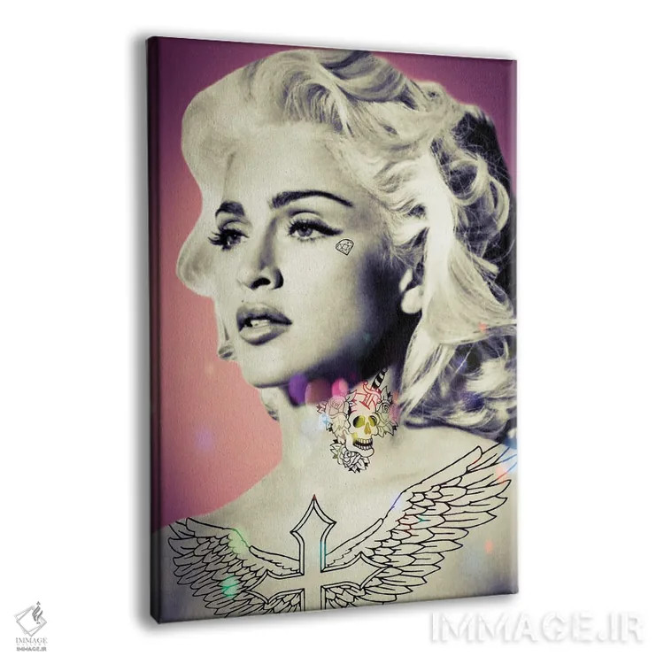 تابلو مدونا تتو شده اثر اندرو ام بارلو - نمای پرسپکتیو محصول