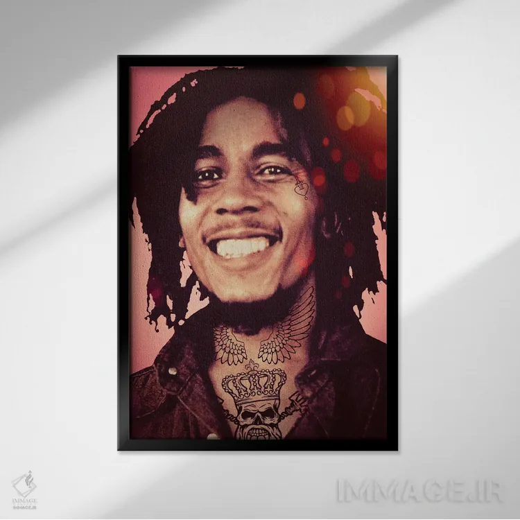 تابلو باب تتو شده اثر اندرو ام بارلو - نمای قابدار مشکی