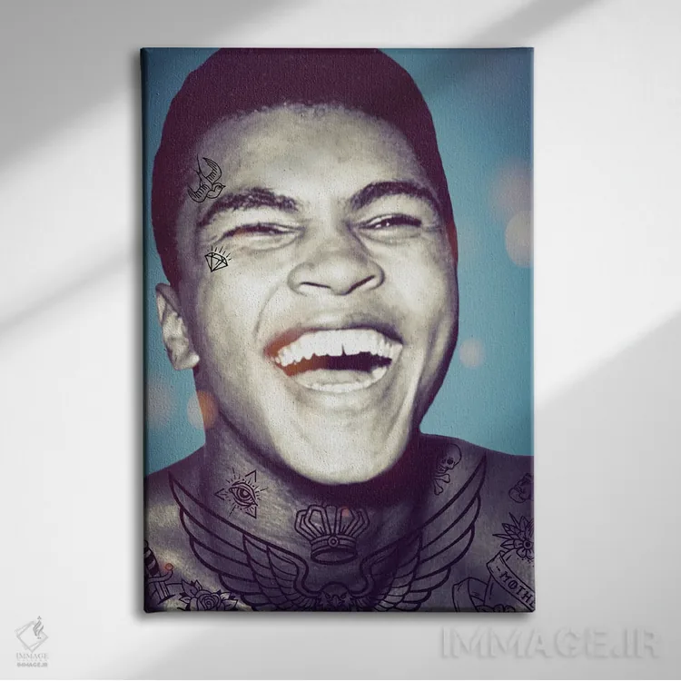 تابلو علی تتو شده اثر اندرو ام بارلو - نمای روبهرو روی دیوار