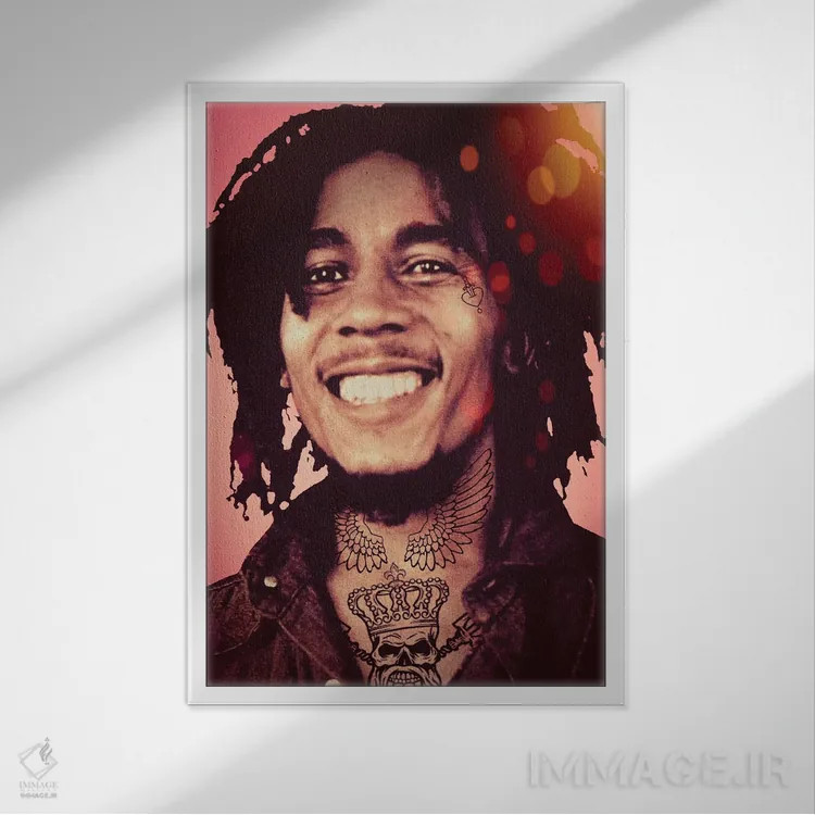 تابلو باب تتو شده اثر اندرو ام بارلو - نمای قابدار سفید