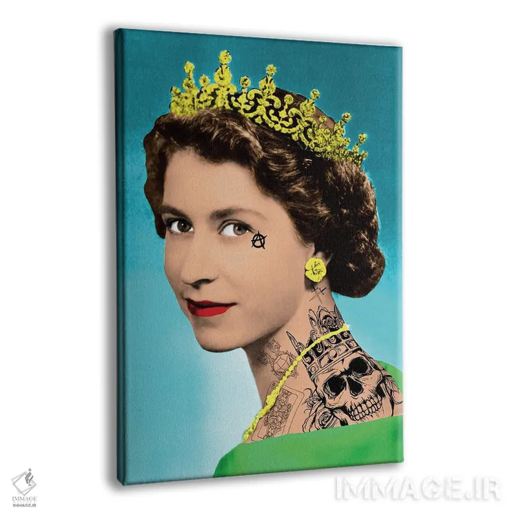 تابلو الیزابت تتو شده اثر اندرو ام بارلو - نمای پرسپکتیو محصول