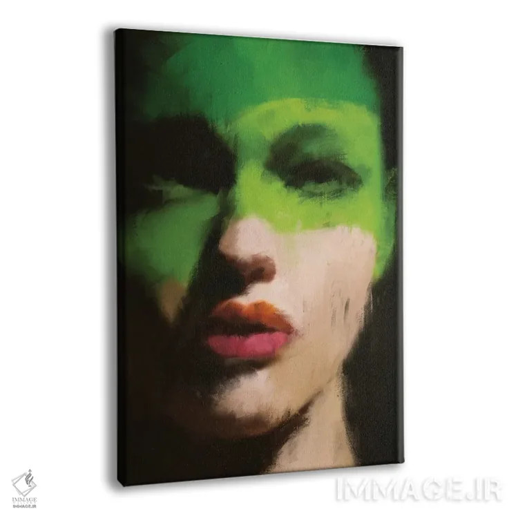 تابلو دختر سبزپوش ۲ اثر اندرو ام بارلو - نمای پرسپکتیو محصول