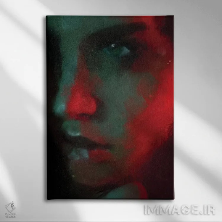 تابلو دختر سبزپوش اثر اندرو ام بارلو - نمای روبهرو روی دیوار