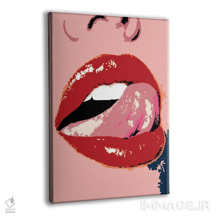 تابلو لب لیسیدن اثر اندرو ام بارلو - نمای پرسپکتیو محصول