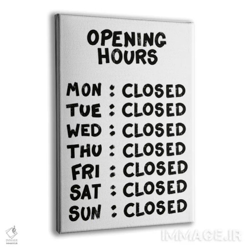 تابلو ساعات کاری (سفید) اثر اندرو ام بارلو - نمای پرسپکتیو محصول