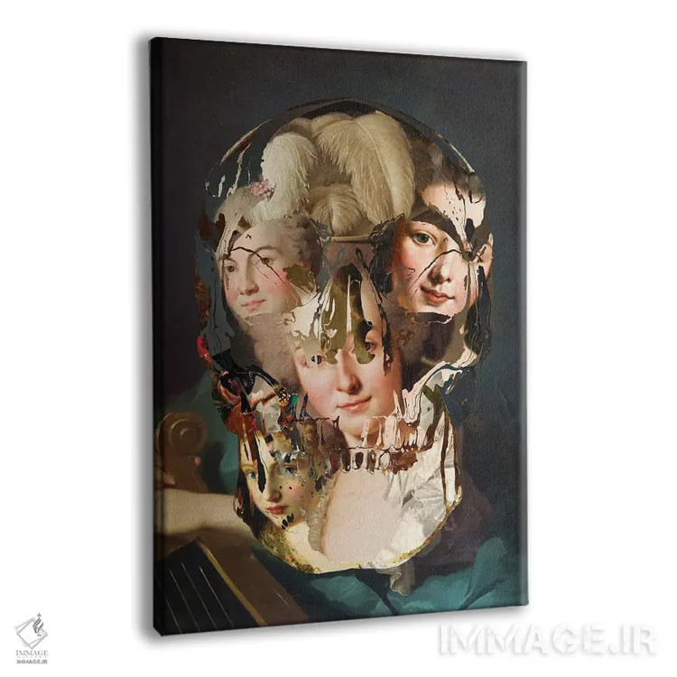 تابلو جمجمهٔ ویکتوریایی اثر اندرو ام بارلو - نمای پرسپکتیو محصول