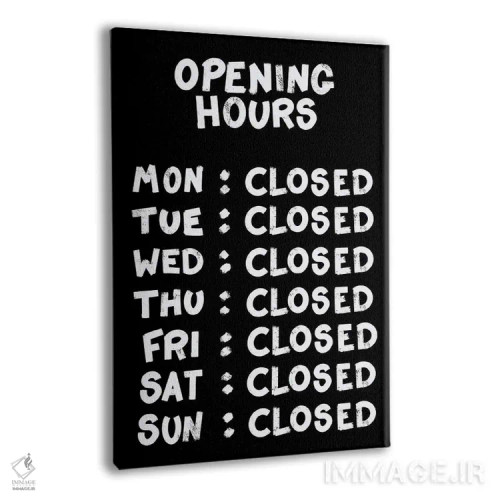 تابلو ساعات کاری (سیاه) اثر اندرو ام بارلو - نمای پرسپکتیو محصول