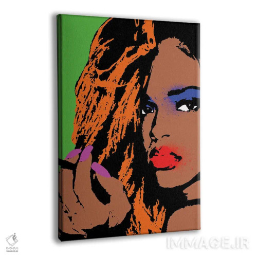 تابلو ریحانا (اثر پاپ آرت) اثر اندرو ام بارلو - نمای پرسپکتیو محصول