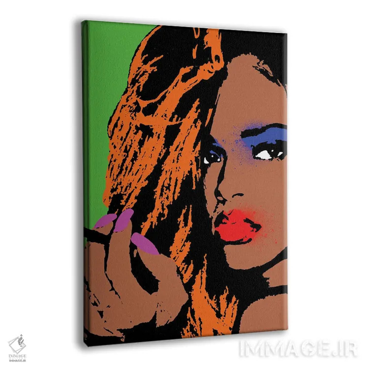 تابلو ریحانا (اثر پاپ آرت) اثر اندرو ام بارلو - نمای پرسپکتیو محصول