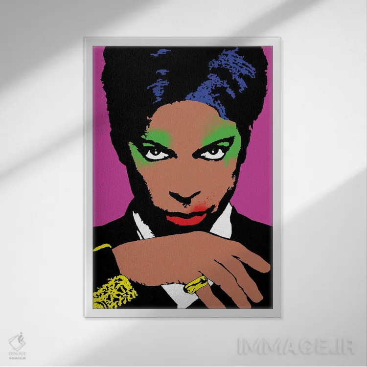 تابلو پرنس (اثر پاپ آرت) اثر اندرو ام بارلو - نمای قابدار سفید