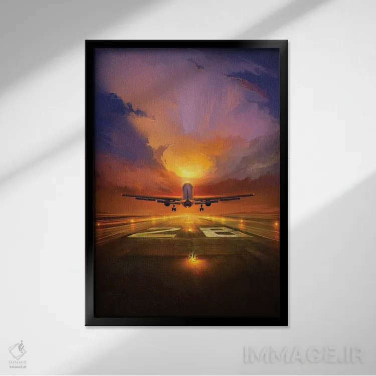 تابلو آخرین پرواز اثر آرتم رادس چبوخا - نمای قابدار مشکی