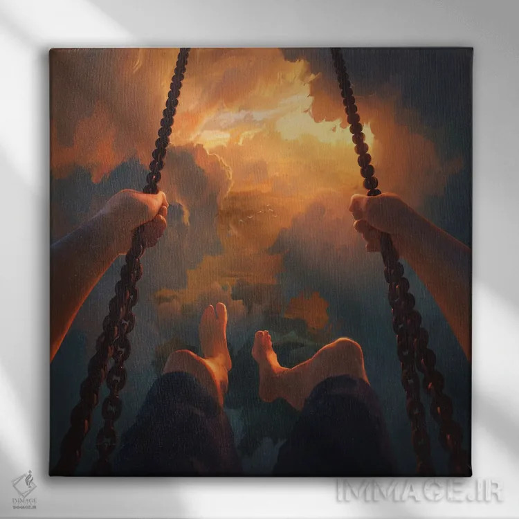 تابلو نمایی از بالا اثر آرتم رادس چبوخا - نمای روبهرو روی دیوار