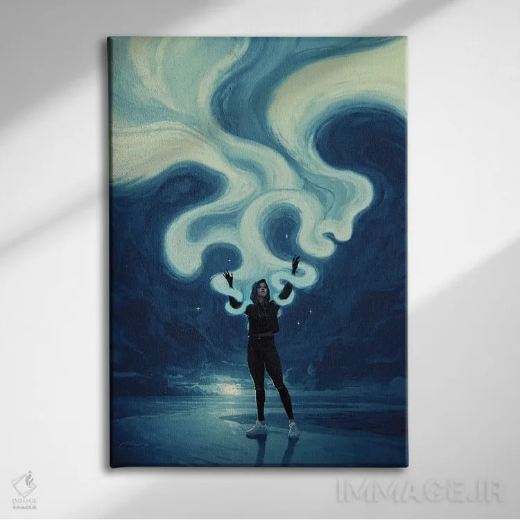 تابلو خالق نیمهشب اثر آرتم رادس چبوخا - نمای روبهرو روی دیوار