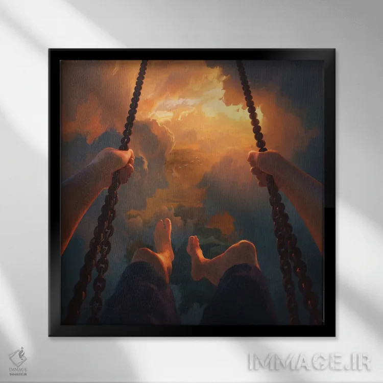 تابلو نمایی از بالا اثر آرتم رادس چبوخا - نمای قابدار مشکی