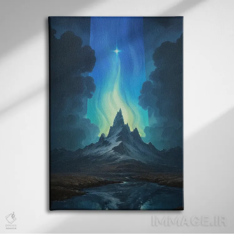 تابلو ابرنواختر اثر آرتم رادس چبوخا - نمای روبهرو روی دیوار