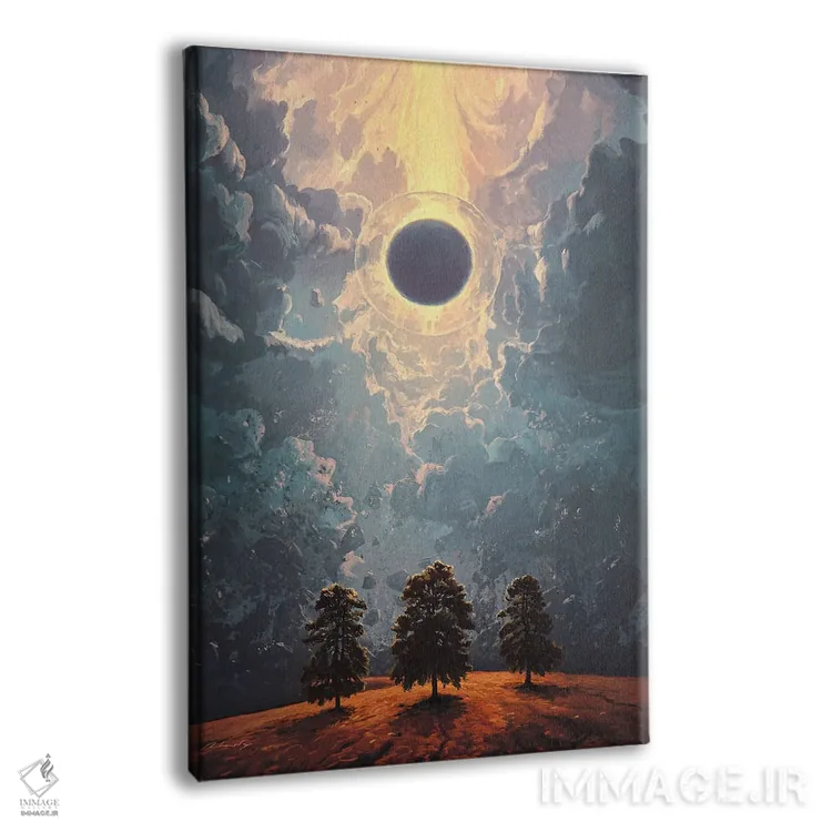 تابلو خورشیدگرفتگی (یا ماهگرفتگی؛ بسته به موضوع اثر) اثر آرتم رادس چبوخا - نمای پرسپکتیو محصول