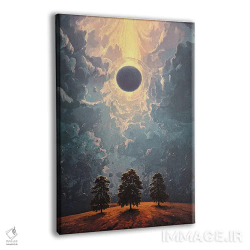 تابلو خورشیدگرفتگی (یا ماهگرفتگی؛ بسته به موضوع اثر) اثر آرتم رادس چبوخا - نمای پرسپکتیو محصول