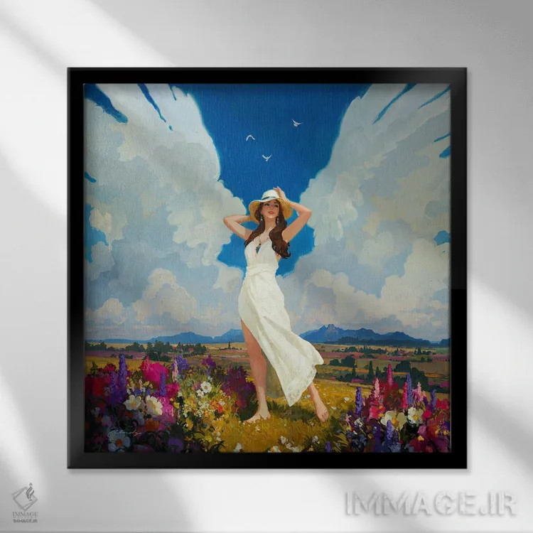 تابلو شادی تابستانی اثر آرتم رادس چبوخا - نمای قابدار مشکی