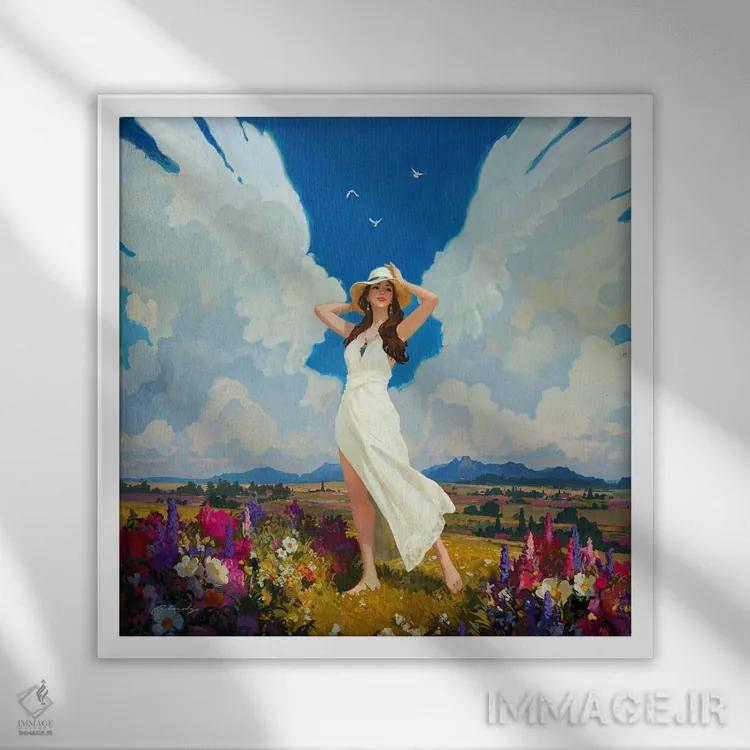 تابلو شادی تابستانی اثر آرتم رادس چبوخا - نمای قابدار سفید