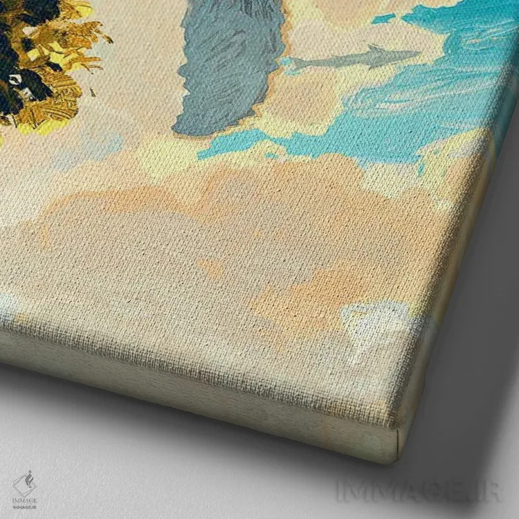 تابلو دیروز اثر آرتم رادس چبوخا - نمای نزدیک بافت بوم