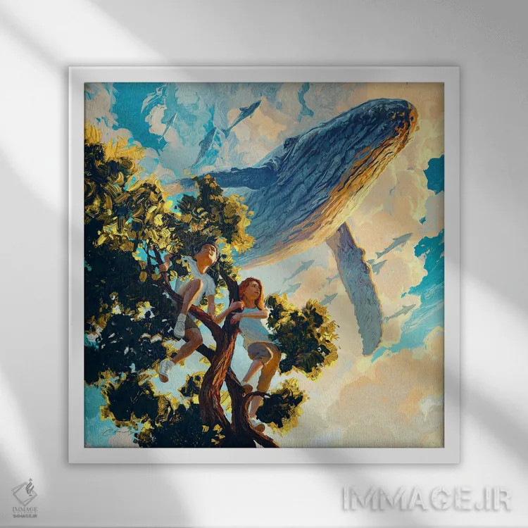 تابلو دیروز اثر آرتم رادس چبوخا - نمای قابدار سفید