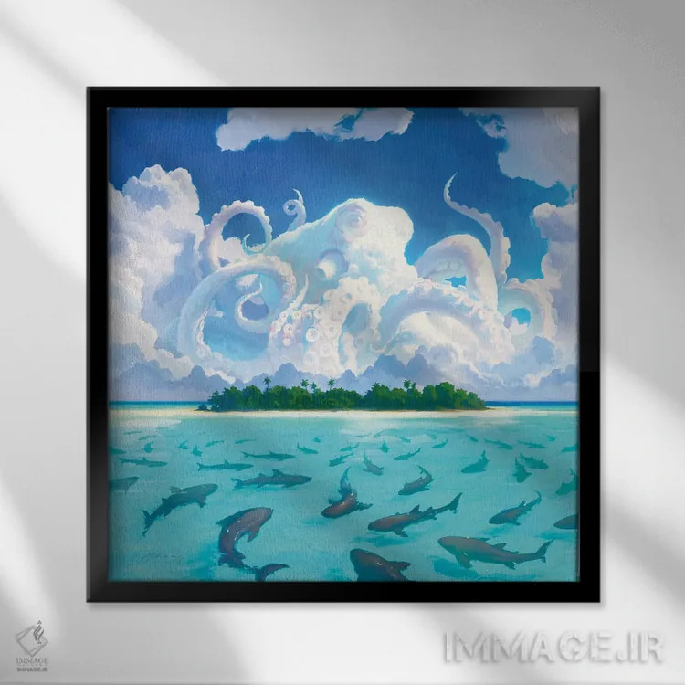 تابلو آب خطرناک اثر آرتم رادس چبوخا - نمای قابدار مشکی