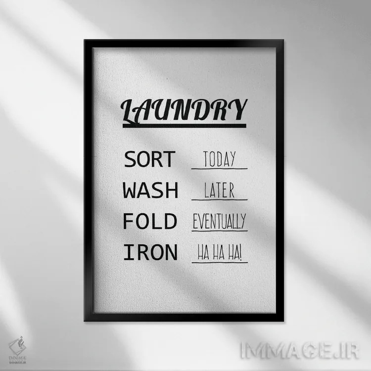 تابلو جدا کن، بشوی، تا کن، اتو بزن اثر پوسترهای طراحی آلچرا - نمای قابدار مشکی