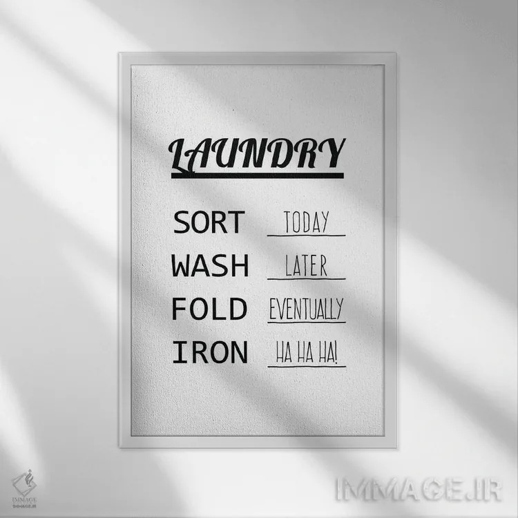 تابلو جدا کن، بشوی، تا کن، اتو بزن اثر پوسترهای طراحی آلچرا - نمای قابدار سفید