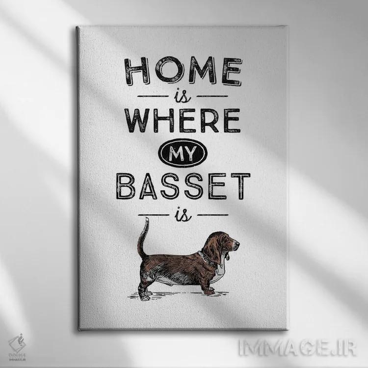 تابلو بَست هاند (نژاد سگ) اثر پوسترهای طراحی آلچرا - نمای روبهرو روی دیوار