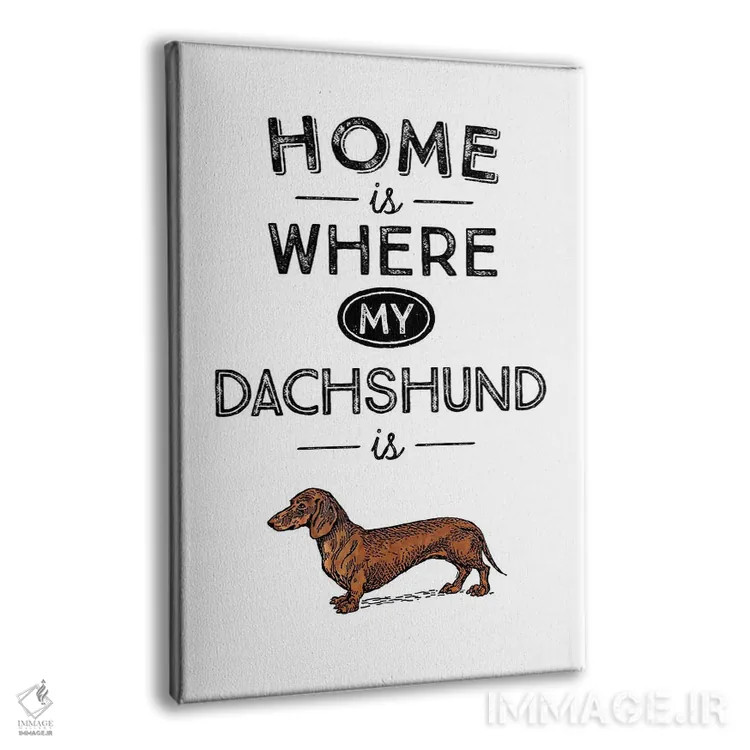 تابلو داشوند (سگ سوسیس؛ نژاد سگ) اثر پوسترهای طراحی آلچرا - نمای پرسپکتیو محصول