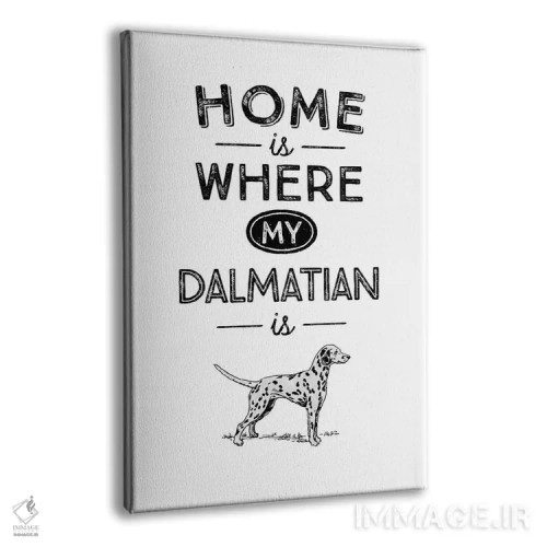 تابلو دلمهتین (نژاد سگ خالدار) اثر پوسترهای طراحی آلچرا - نمای پرسپکتیو محصول