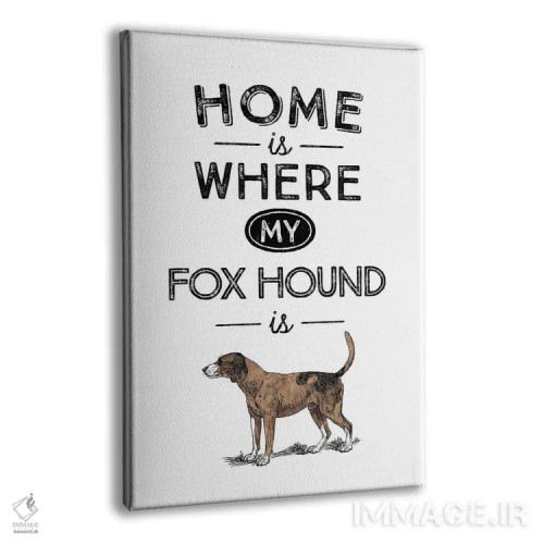 تابلو فاکس هاند (نژاد سگ شکاری روباه) اثر پوسترهای طراحی آلچرا - نمای پرسپکتیو محصول