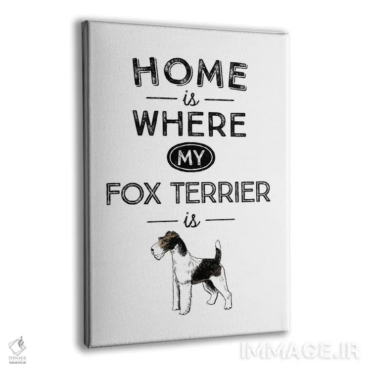 تابلو فاکس تریر (نژاد سگ) اثر پوسترهای طراحی آلچرا - نمای پرسپکتیو محصول