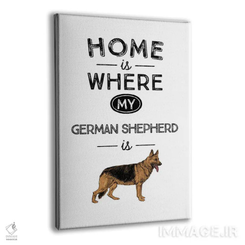 تابلو ژرمن شپرد (سگ چوپان آلمانی) اثر پوسترهای طراحی آلچرا - نمای پرسپکتیو محصول